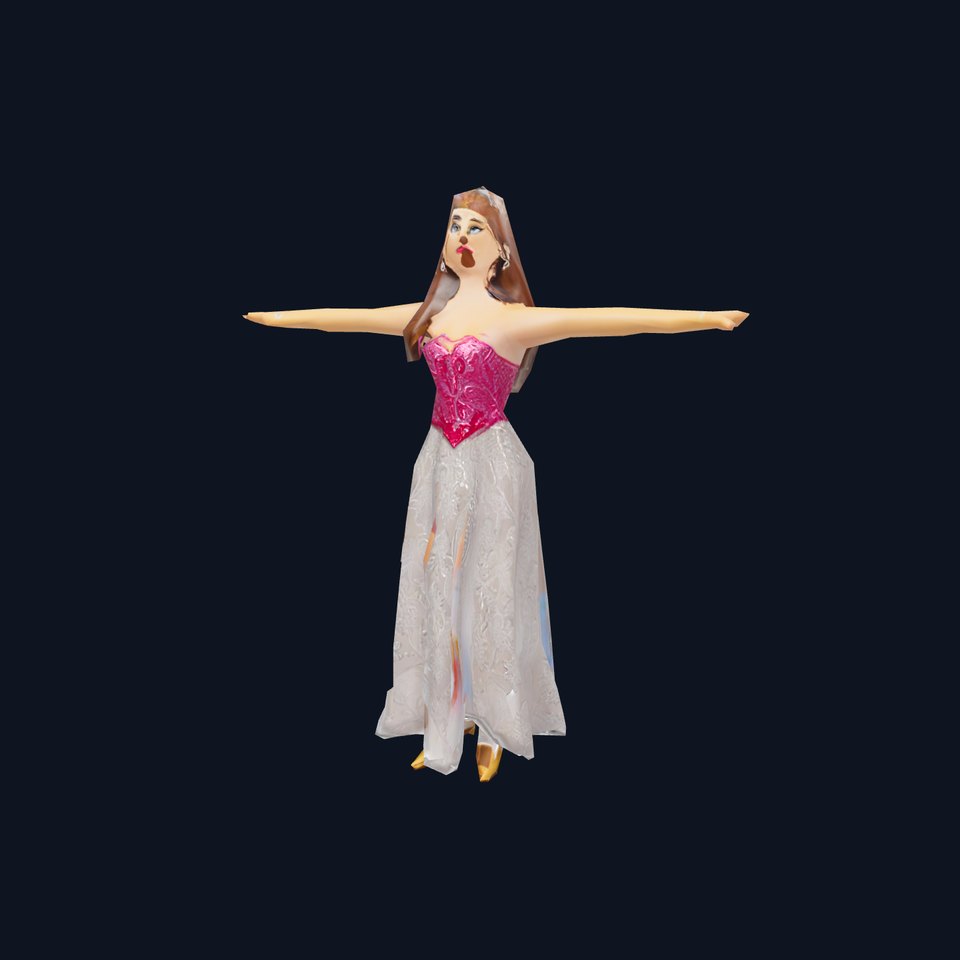 Elegant Princess Dress model pack